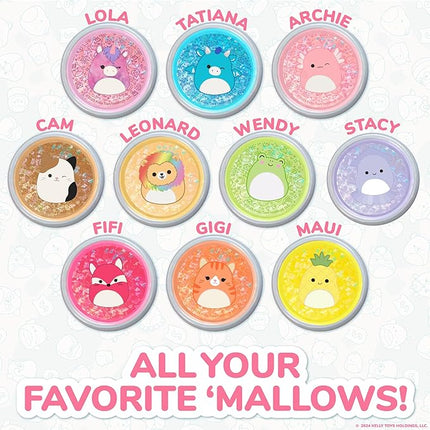 Squishmallows Original Ultimate Slime Mix'Ins, 10-Pack, Glitter & Cloud Slime, 8 Fun Slime Add Ins, Pre-Made Slime for Kids, Crunchy Slime, Slime Bulk, Great 6 Year Old Toys, Super Soft Sludge Toy