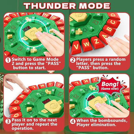 Word Game Family Board Game with Digital Display Timer, 2 Modes, 35 Cards, Fun Fast-Paced 24-Letter Game for Kids & Adults, 2+ Players, Ages 3 & Up