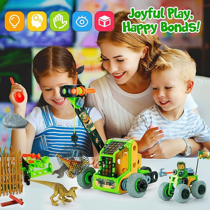 HOMETTER Building Toys, Dinosaur Toy STEM Learning Kit, Construction Blocks for Preschool Kids, Boys Educational Toys Creative Set, Christmas Ideas Gift for Age 5 6 7 8 9 10+ Years Old