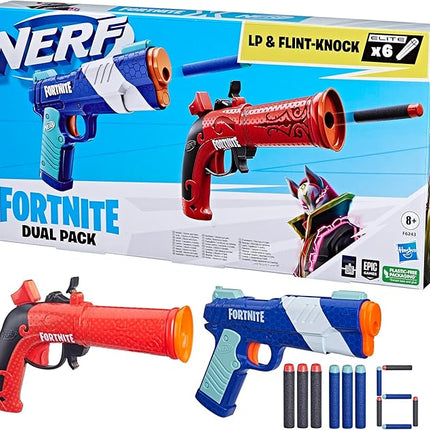 NERF Fortnite Dual Pack Includes 2 Fortnite Blasters and 6 Elite Darts