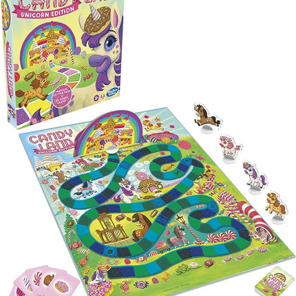 Hasbro Gaming Candy Land Unicorn Edition Preschool Board Game | Back to School Gifts for Kids | Classroom Toys | Ages 3+ (Amazon Exclusive)