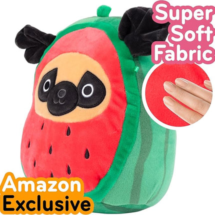 Squishmallows 8" Prince The Watermelon Pug Plush - Official Jazwares - Soft Collectible Stuffed Animal, Cute Squeeze Toy for Kids, Toddlers & Collectors, for Birthday or Holiday