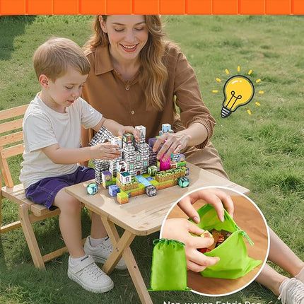 VEVOR Magnetic Blocks, 100 PCS Cemetery Zombies Set, Magnetic Building Cubes for Kids, STEM Montessori Sensory Toys for Christmas Birthday Gift, Construction Stacking Toy for 3+ Years Old Boys & Girls