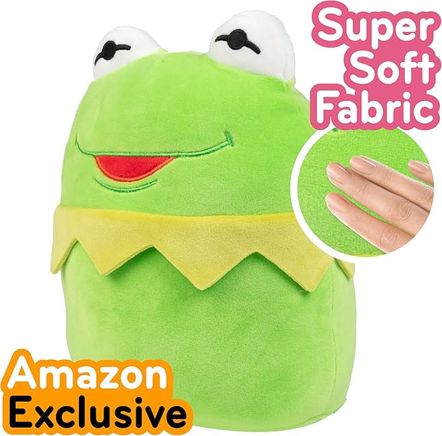 Squishmallows Original 8-Inch Kermit The Frog - The Muppets - Official Jazwares Disney Plush - Collectible Soft & Squishy Stuffed Animal Toy - Add to Your Squad - Gift for Kids, Girls & Boys