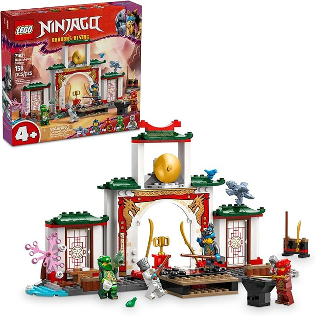 LEGO NINJAGO Ninja Spinjitzu Temple Building Toy Playset - Pretend Play Preschool Ninja Toy for Kids, Boys and Girls, Ages 4+ - with 4 Minifigures - Gift Idea for Birthdays - 71831