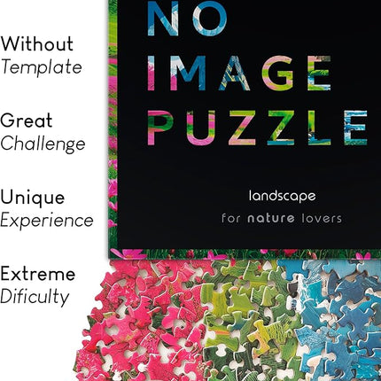 No Image Puzzle 1000 Irregular Pieces Extreme Difficult Jigsaw Challenge Adults Hardest Puzzle No Guide Ultimate Brain Teaser Intermediate Level Landscape Mystery Unique Gift
