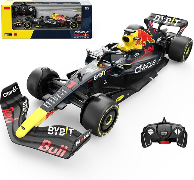 Voltz Toys Authentic Licensed 1:18 F1 RedBull Rb18 Car Remote Control Car - F1 Collection RC car Series for Kids and Adults - 2.4GHz RC Car for Gift (1:18 RedBull Rb18(NO.1))