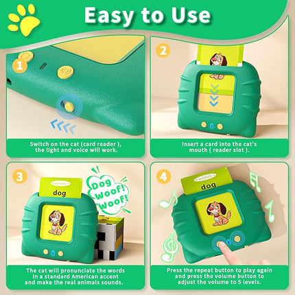 Toddler Toys Talking Flash Cards for 1 2 3 4 5 6 Year Old Boys and Girls, Autism Sensory Toys for Autistic Children, Learning Educational Montessori Speech Therapy 248 Sight Words Kids Gifts