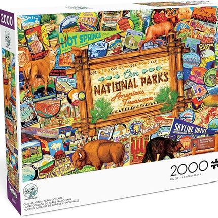 Buffalo Games - Kate Ward Thacker - Our National Parks Collage - 2000 Piece Jigsaw Puzzle for Adults - Challenging Puzzle Perfect for Game Nights - Finished Size is 38.50 x 26.50