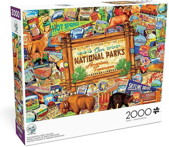 Buffalo Games - Kate Ward Thacker - Our National Parks Collage - 2000 Piece Jigsaw Puzzle for Adults - Challenging Puzzle Perfect for Game Nights - Finished Size is 38.50 x 26.50