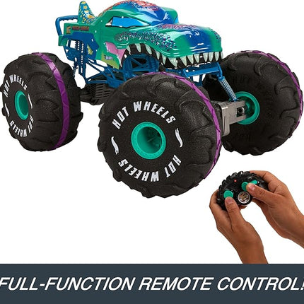 Hot Wheels RC Monster Trucks Mega-Wrex in 1:6th Scale, Extra Large Remote-Control Toy Truck, More Than 2ft Long