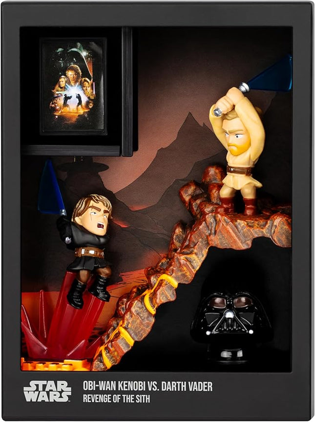 Fandrop SW01-Star Wars: Revenge of The Sithâ - OBI-Wan Kenobi VS. Darth Vader, Combines an Epic Diorama, Artifacts & Scene Marker Creating A Display to Enhance Any Star Wars Collection