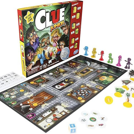 Hasbro Gaming Clue Junior Board Game for Kids Ages 5 and Up, Case of The Broken Toy, Classic Mystery Game for 2-6 Players