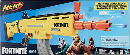 Fortnite AR-L Nerf Elite Dart Blaster - Motorized Toy Blaster, 20 Official Nerf Fortnite Elite Darts, Flip Up Sights - for Youth, Teens, Adults