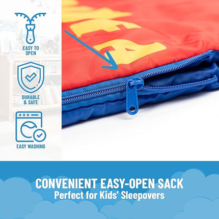 Jay Franco Disney Pixar Cars One of A Kind Slumber Sack - Cozy & Warm Kids Lightweight Slumber Bag/Sleeping Bag - Featuring Lighting McQueen