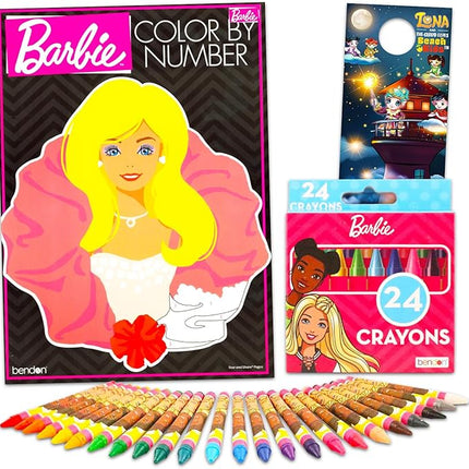 Barbie Advanced Coloring Book Set for Teens, Adults - Barbie Coloring Activity Book Bundle with Crayons, More | Coloring Pages for Adult Relaxation