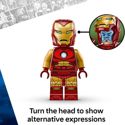 LEGO Marvel Iron Man Mech vs. Ultron Building Toy Set - Iron Man Toy for Kids, Boys and Girls, Ages 6+ - Buildable Action Figure - Superhero Gift for Birthday - 76307