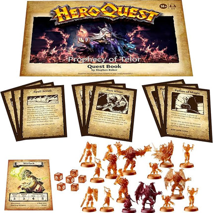 Avalon Hill HeroQuest Prophecy of Telor Quest Pack, Requires HeroQuest Game System to Play, Dungeon Crawler Games, Ages 14+, 2-5 Players, Strategy Games