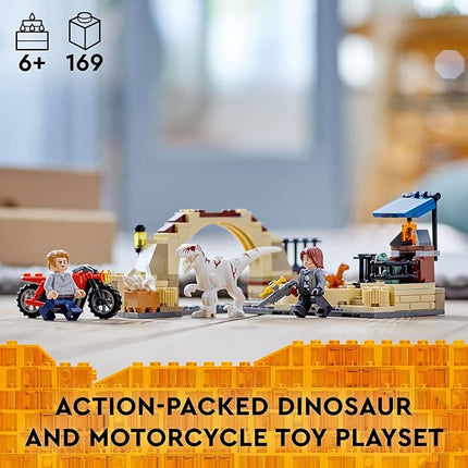 LEGO Jurassic World Atrociraptor Dinosaur: Bike Chase Set 76945, Dinosaur Toys for Boys, Girls, Kids Age 6 Plus, with 3 Dino Figures and Toy Motorcycle