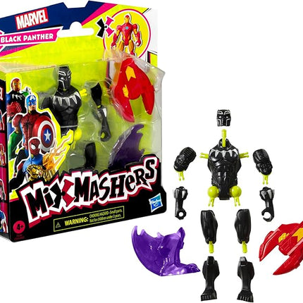 Avengers Marvel MixMashers Black Panther Custom Mix-and-Match Action Figure & Accessories, 5-Inch-Scale Super Hero Toys for Kids Ages 4+