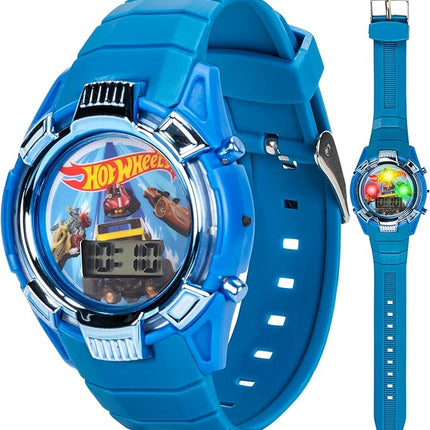 Hot Wheels Kids Watch – Light-Up LCD Display, Adjustable Comfortable Strap, Collectible Tin – Perfect for Boys and Girls