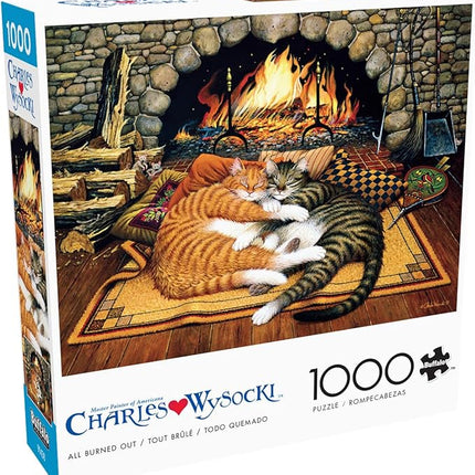 Buffalo Games - Charles Wysocki - All Burned Out - 1000 Piece Jigsaw Puzzle for Adults -Challenging Puzzle Perfect for Game Nights - Finished Size is 26.75 x 19.75