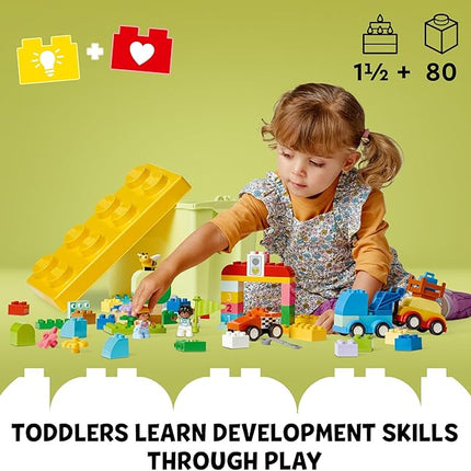 LEGO DUPLO Classic Cars and Trucks Brick Box Building Blocks - Learning & Educational STEM Toys for Toddlers, Ages 1.5+ Years - Develops Fine Motor Skills - Gift for Christmas - 10439