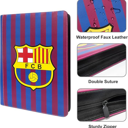 Trading Card Binder with16 Pocket 32 Pages up to 1024 Soccer TCG MTG YGO Trading Cards Binder,Waterproof Ringless Side Loading Trading Card Album for Soccer Cards 2024-2025