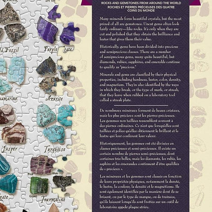 MasterPieces 1000 Piece Jigsaw Puzzle for Adults, Family, or Youth - Rocks & Gemstones from Around The World - 19.25"x26.75"