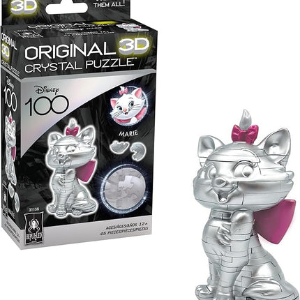 Bepuzzled, Disney Platinum Marie: Purr-fectly Charming 3D Crystal Puzzle Straight from The Aristocats, Ages 12 and Up