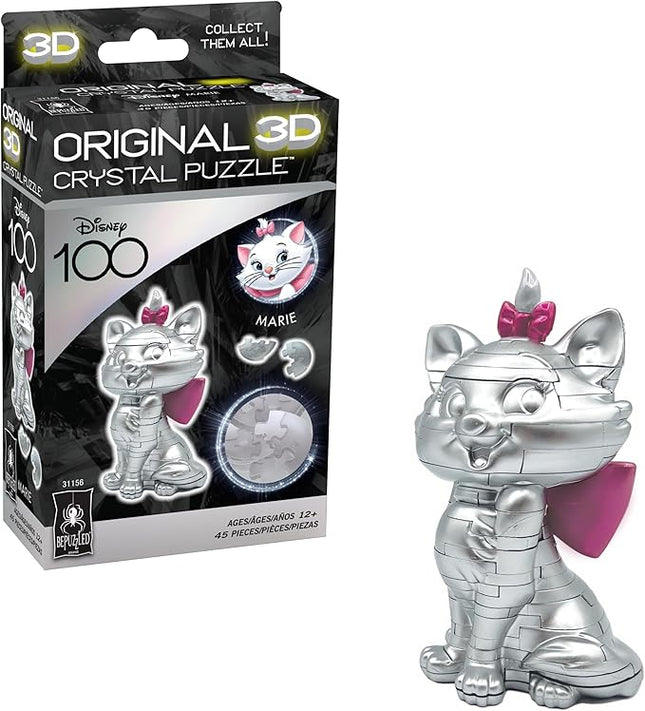 Bepuzzled, Disney Platinum Marie: Purr-fectly Charming 3D Crystal Puzzle Straight from The Aristocats, Ages 12 and Up