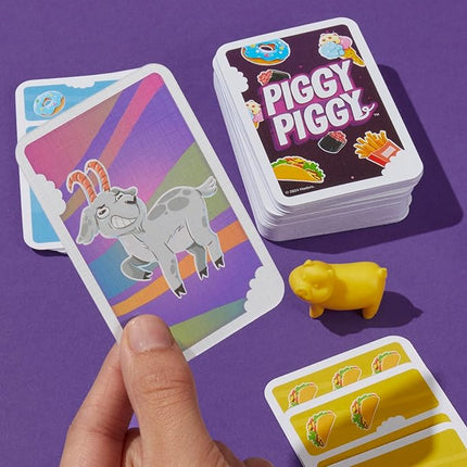 Hasbro Gaming Piggy Piggy Card Game | Family Games for Kids, Teens, and Adults | 2 to 6 Players I 20 Mins. Average | Quick-Playing Travel Games | Fun Summer Activities | Vacation Essentials | Ages 7+