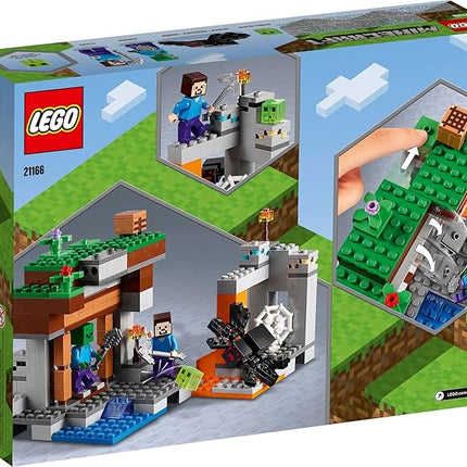LEGO Minecraft The Abandoned Mine Building Toy, 21166 Zombie Cave with Slime, Steve & Spider Figures, Gift idea for Kids, Boys and Girls Age 7 Plus