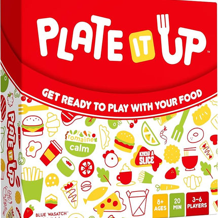 Blue Wasatch Games Plate It Up - A Foodie Party Game | Mix Ingredients and Make Crazy Dishes | Includes Over 350 Foods and Fun Scenarios | Ages 8+ | 3-6 Players | 20 Min to Play