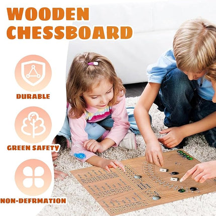 Baseball Dice Board Game for Kids Adults Gift Wooden Fun Baseball Board Game with dice for Game Nights, Parties,Holiday Gatherings
