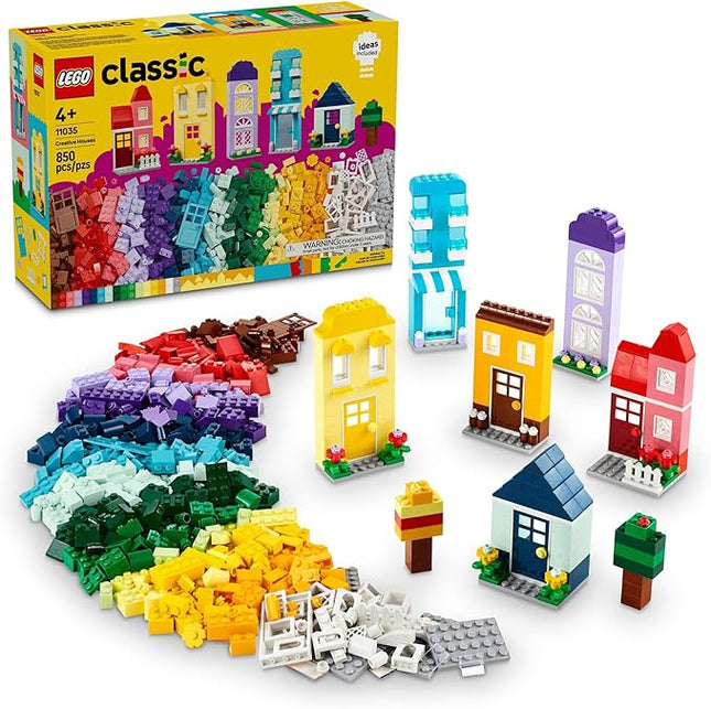 LEGO Classic Creative Houses Brick Building Set for Kids, Toy House Gift with Accessories and Doll Houses, Creative Toy for Young Builders, Boys and Girls Ages 4 and Up, 11035