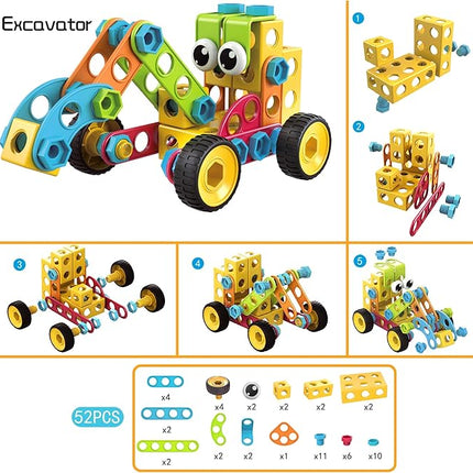 Contixo ST3 Kids Toys - 223 PCs 3D Building Blocks STEM Construction Playboards Creativity, Imagination, Recreational, Educational for Children Toddler, 3+ Year Old Boys and Girls