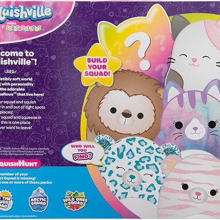 Squishville by Original Squishmallows Purr-FECT Squad Plush - Six 2-Inch Squishmallows Including Eloise, Karina, Ramon, Pooja, and Toni - Toys for Kids