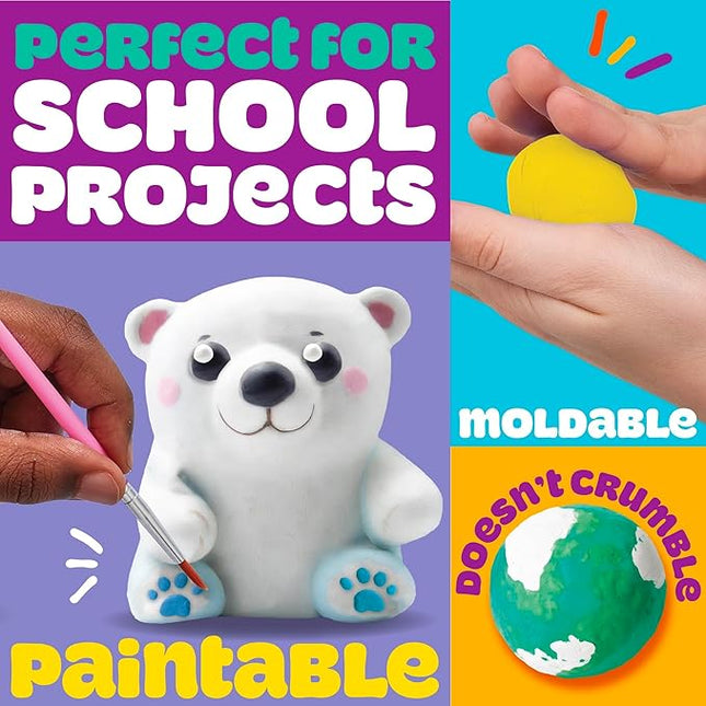 Play-Doh Air Dry Clay, 5 oz. Yellow Clay Bag, Art Supplies, Craft Supplies, Clay Tools & Kit, Modeling Clay for Kids, Air Dry Clay Kit, Arts & Crafts for Adults and Kids