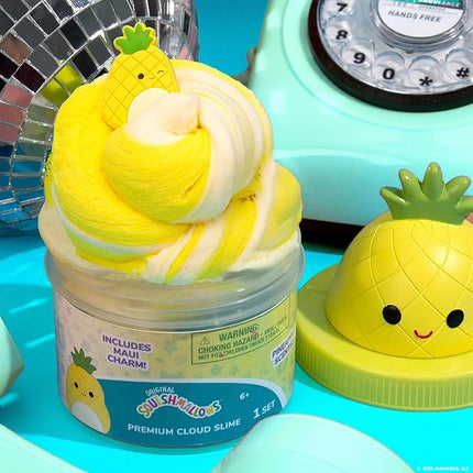 Original Squishmallows Maui Premium Cloud Slime - Limited Release, Pineapple Scent, 8 oz. Jar