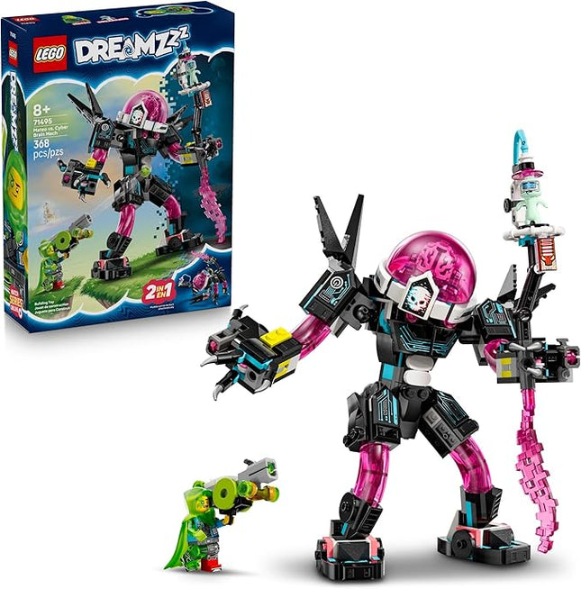 LEGO DREAMZzz Mateo vs. Cyber Brain Mech Robot Building Toy for Kids - Pretend Play Set W/Matteo & Dreamling Toy Figures for Boys & Girls, Ages 8+ - 2 Ways to Build - Gift Idea for Birthdays - 71495