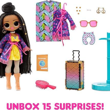 L.O.L. Surprise! World Travel Sunset Fashion Doll with 15 Surprises Including Outfit, Travel Accessories and Reusable Playset – Great Gift for Girls Ages 4+