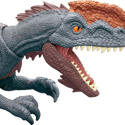 Mattel Jurassic World Strike Attack Dinosaur Toy with Single-Strike Action & Movable Joints, Monolophosaurus Action Figure Includes Digital Play