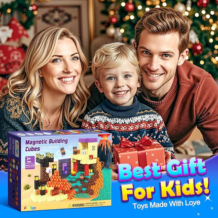 Magnetic Blocks - 154PCS Build Mine Magnet World Cube Toys with Magnet Board for Kids Age 3 4 5 6 7 8 9 10, Magnetic Tiles Stacking Toys, Sensory Birthday Gifts for Boys Girls, Classroom Must Haves