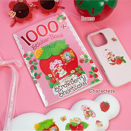 Strawberry Shortcake 1,000+ Sticker Book, Cute Stickers for Kids, Scrapbooking, Planning, Journaling, Water Bottles, Letter Stickers, and Gifts for 7-Year-Old Girls.