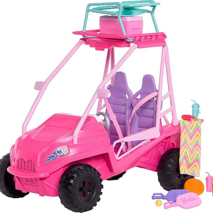 Barbie Mysteries: Beach Detectives Playset with Beach Buggy Toy Car & 10+ Accessories, Including Beach Chair & Towel