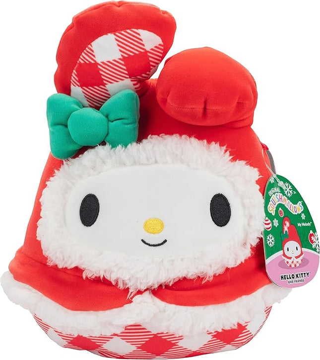 Squishmallows Original 8-Inch Hello Kitty: My Melody Christmas Plush - Official Jazwares Sanrio - Collectible Soft & Squishy Stuffed Animal Toy- 2025 Limited Edition Gift for Kids, Girls & Boys