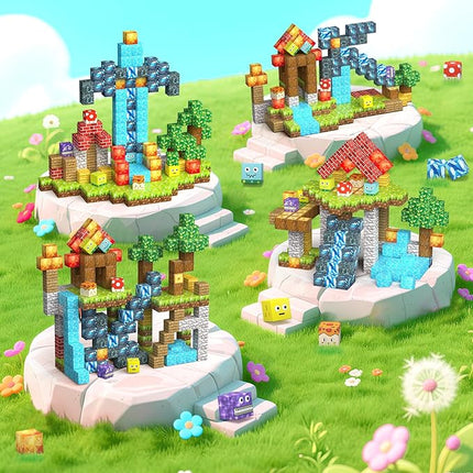 200PCS Magnetic Blocks - Magnetic Building Blocks Set, Classroom Must Haves Magnet Sensory Autism Toys, Construction Stacking Toys for Kids Boys Girls Age 3+ Years Old