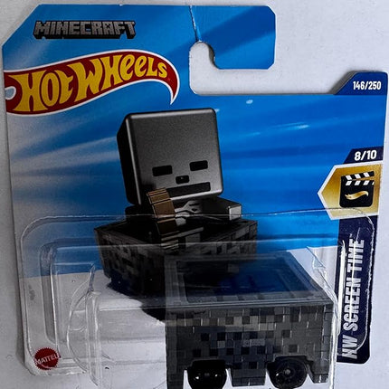 Hot Wheels Minecart Skeleton Diecast Car, HW Screen Time, 1:64 Scale, 146/250