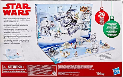 STAR WARS Advent Calendar, 24 Pieces Including Micro Figures & Vehicles, Countdown Calendar, Surprise Toys for Boys & Girls Ages 4+ (Amazon Exclusive)